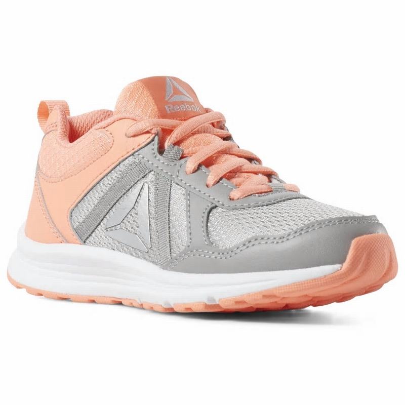 Reebok Almotio 4 Bežecké Tenisky Chlapcenske - Siva/Ruzove/Strieborne NW9645PB